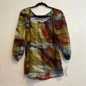 Hayley Matthews Polyester 3/4 sleeve blouse new with tags